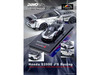 Honda S2000 RHD Right Hand Drive J s Racing Chrome Silver with Carbon Hood and Top with Graphics Tokyo Auto Salon Hong Kong 2025 Event Edition 1/64 Diecast Model Car Inno Models IN64-S2000JS-TASHK25
