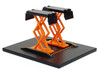 Automotive Double Scissor Lift Black and Orange Double Scissor Lifts Series 2 1/64 Diecast Model Greenlight 16220A