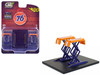 Automotive Double Scissor Lift Union 76 Orange and Blue Double Scissor Lifts Series 2 1/64 Diecast Model Greenlight 16220B