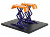 Automotive Double Scissor Lift Union 76 Orange and Blue Double Scissor Lifts Series 2 1/64 Diecast Model Greenlight 16220B
