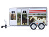 Horse Trailer Silver with Custom Horse Wrap Down on the Farm Series 11 1/64 Diecast Model Greenlight 48110F