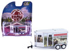Horse Trailer Silver with Custom Horse Wrap Down on the Farm Series 11 1/64 Diecast Model Greenlight 48110F