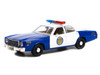 1975 Plymouth Fury Osage County Sheriff Blue and White 1/24 Diecast Model Car Greenlight 84105