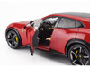 2022 Ferrari Purosangue Rosso Magma Red Metallic with Black Top 1/18 Diecast Model Car Polistil 18FE02021-WB