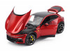 2022 Ferrari Purosangue Rosso Magma Red Metallic with Black Top 1/18 Diecast Model Car Polistil 18FE02021-WB