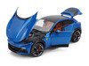 2022 Ferrari Purosangue Blu Corsa Blue Metallic with Black Top and Orange Interior 1/18 Diecast Model Car Polistil 18FE02022-WB