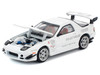 Mazda RX7 FC3S RE Amemiya RHD Right Hand Drive White 1/64 Diecast Model Car Pop Race PR640260