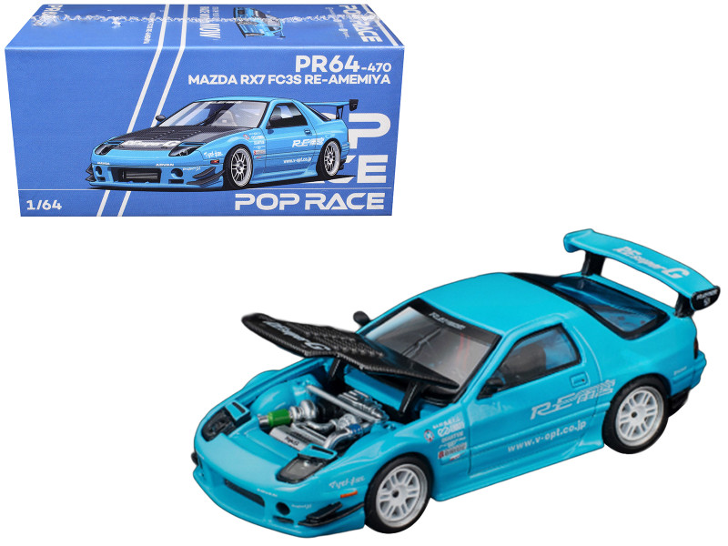 1/18 MAZDA RX-7 (FD3S) RE Amemiya ライトブルー Mazda RX7 (FD3S) RE Amemiya RHD Right Hand Drive Light Blue with