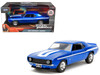 1969 Chevrolet Camaro Blue Metallic with White Stripes 2 Fast 2 Furious 2003 Movie Fast & Furious Series 1/32 Diecast Model Car Jada 34443