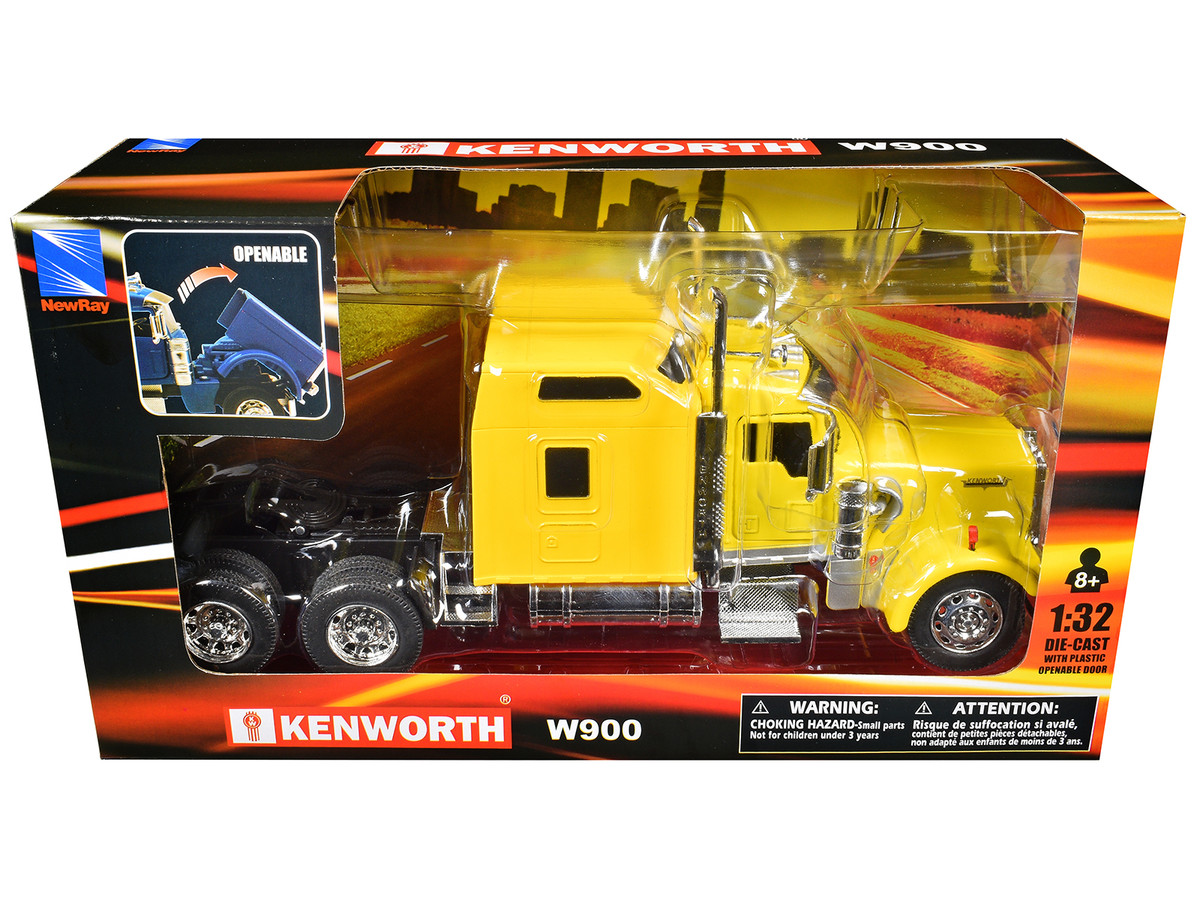 Kenworth W900 Truck Tractor Yellow Long Haul Truckers Series 1/32