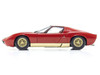 Lamborghini Miura P 400 Red with Gold Accents 1/18 Diecast Model Car Kyosho KS08314R