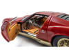 Lamborghini Miura P 400 Red with Gold Accents 1/18 Diecast Model Car Kyosho KS08314R