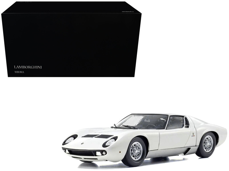 Lamborghini Miura P 400 White 1/18 Diecast Model Car Kyosho KS08314W