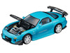 Mazda RX7 (FD3S) RE Amemiya RHD Right Hand Drive Light Blue with Carbon Hood Tokyo Auto Salon 2026 1/64 Diecast Model Car Pop Race PR640472