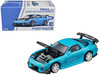 Mazda RX7 (FD3S) RE Amemiya RHD Right Hand Drive Light Blue with Carbon Hood Tokyo Auto Salon 2026 1/64 Diecast Model Car Pop Race PR640472