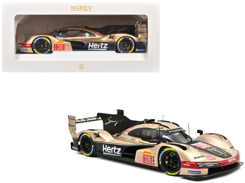 Porsche 963 #38 Jenson Button Phil Hanson Oliver Rasmussen "Hertz Team Jota Lone Star Le Mans 2024 1/18 Diecast Model Car Norev 187161