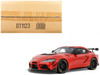 2023 Toyota Supra GT4 100 Edition Plasma Orange Metallic Limited Edition to 999 pieces Worldwide 1/18 Model Car Otto Mobile OT1123