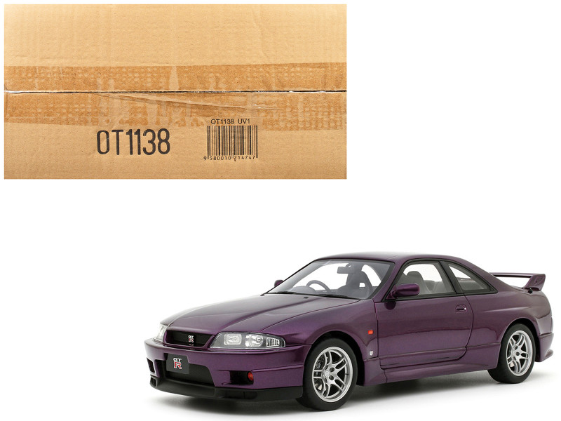 1995 Nissan Skyline GT-R R33 V-SPEC RHD Right Hand Drive Midnight Purple Metallic 1/18 Model Car Otto Mobile OT1138