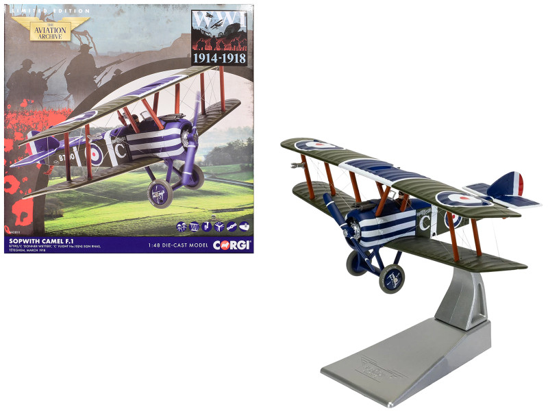 Sopwith Camel F 1 Aircraft B7190 Donner Wetter C Flight No 10 Squadron 1918 Royal Naval Air Service The Aviation Archive Series 1/48 Diecast Model Corgi AA38111