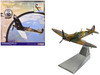 Supermarine Spitfire MkI Fighter Aircraft P9443 ZD D Flight Lieutenant Douglas Bader No. 222 Squadron Battle of Britain 1940 Royal Air Force The Aviation Archive Series 1/72 Diecast Model Corgi AA39216