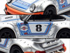 RWB 964 #8 Ichiban Boshi - Martini Racing Silver Metallic with Stripes 1/64 Diecast Model Car Model Model MM64-RWB964-001