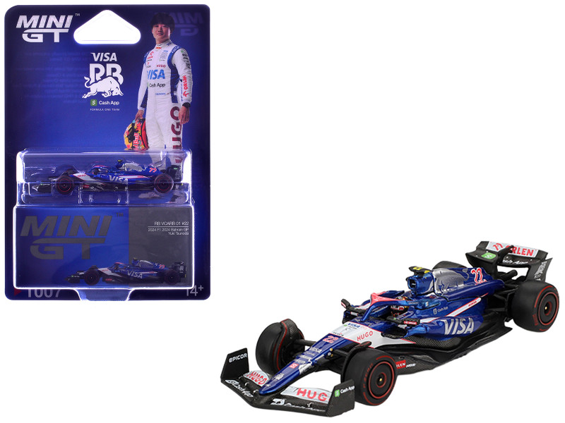 RB VCARB 01 #22 Yuki Tsunoda Formula One F1 Bahrain GP 2024 Limited Edition 1/64 Diecast Model Car Mini GT MGT01007