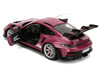 Porsche 911 GT3 RS Red Violet Metallic with White Stripes Pink Slips Series 1/18 Diecast Model Car Jada 36469