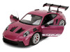 Porsche 911 GT3 RS Red Violet Metallic with White Stripes Pink Slips Series 1/18 Diecast Model Car Jada 36469