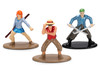 Set of 3 Diecast Figures One Piece 2023 Current TV Series Nano Metalfigs Series Diecast Models Jada 37507