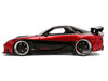 1995 Mazda RX-7 Widebody RHD (Right Hand Drive) "VeilSide" Black and Red Metallic "JDM Tuners" Series 1/24 Diecast Model Car by Jada 37646