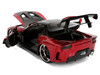 1995 Mazda RX-7 Widebody RHD (Right Hand Drive) "VeilSide" Black and Red Metallic "JDM Tuners" Series 1/24 Diecast Model Car by Jada 37646
