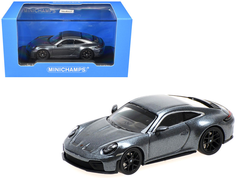 2025 Porsche 911 992 2 GT3 Touring Gray Metallic Limited Edition to 240 pieces Worldwide 1/64 Diecast Model Car Minichamps MC640064234