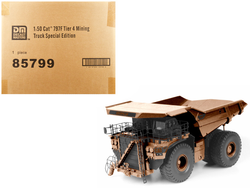 CAT Caterpillar 797F 4 Tier Mining Truck Copper Finish Special Edition Commemorative Series 1/50 Diecast Model Diecast Masters 85799