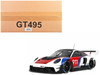2023 Porsche 911 992 GT3 R Rennsport White with Black Top and Red and Blue Graphics 1/18 Model Car GT Spirit GT495