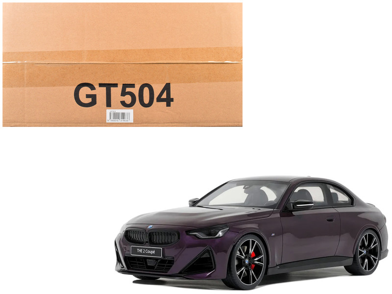 2023 BMW M240i Thundernight Purple Metallic 1/18 Model Car GT Spirit GT504