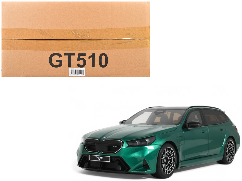 2024 BMW M5 Touring G99 Isle of Man Green Metallic with Black Top 1/18 Model Car GT Spirit GT509