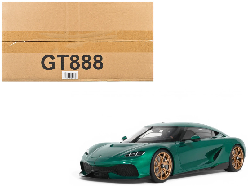 2024 Rimac Nevera R Green Metallic with Black Top 1/18 Model Car