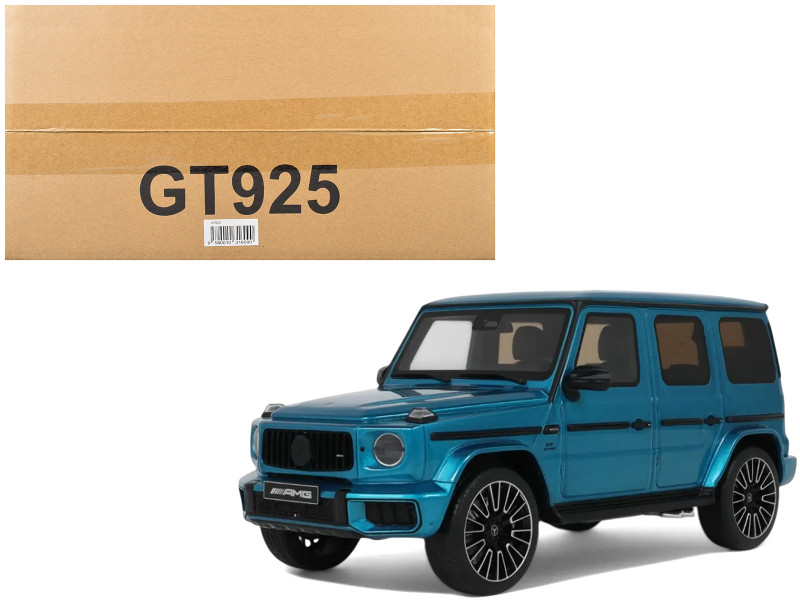 2024 Mercedes-Benz G 63 AMG Hyper Blue Magno Metallic 1/18 Model Car GT Spirit GT925