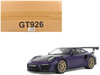 2021 Porsche 911 991.2 GT2 RS Ultraviolet Metallic with Carbon Stripes 1/18 Model Car GT Spirit GT926
