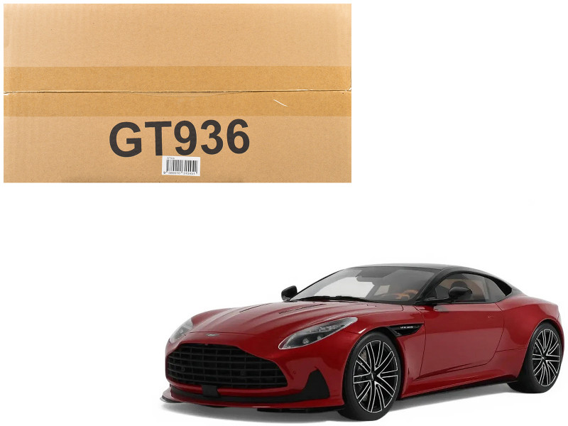 2023 Aston Martin DB12 Hyper Red with Black Top 1/18 Model Car GT Spirit GT936