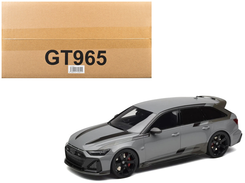 2024 Audi RS 6 GT Gray 1/18 Model Car GT Spirit GT965