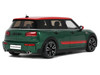 2021 Mini Clubman F54 JCW British Green Metallic with Red Top and Stripes Limited Edition to 999 pieces Worldwide 1/18 Model Car Otto Mobile OT1168
