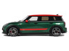 2021 Mini Clubman F54 JCW British Green Metallic with Red Top and Stripes Limited Edition to 999 pieces Worldwide 1/18 Model Car Otto Mobile OT1168