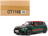 2021 Mini Clubman F54 JCW British Green Metallic with Red Top and Stripes Limited Edition to 999 pieces Worldwide 1/18 Model Car Otto Mobile OT1168