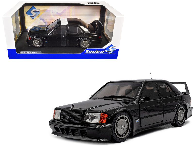 Mercedes Benz 190 Evolution II W201 Solido Works Black 1/18 Diecast Model Car Solido S1801012