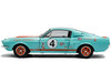 1967 Shelby GT500 #4 Gulf Racing Tribute Light Blue with Orange Stripes 1/18 Diecast Model Car Solido S1802911