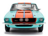 1967 Shelby GT500 #4 Gulf Racing Tribute Light Blue with Orange Stripes 1/18 Diecast Model Car Solido S1802911