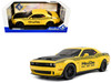 2023 Dodge Challenger SRT Hellcat Redeye Widebody Taxi NYC Hellcab Yellow with Black Hood and Graphics 1/18 Diecast Model Car Solido S1805716