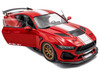 2024 Ford Shelby Mustang Super Snake Race Red with White Stripes 1/18 Diecast Model Car Solido S1813801