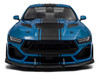 2024 Ford Shelby Mustang Super Snake Grabber Blue Metallic with Black Stripes 1/18 Diecast Model Car Solido S1813802